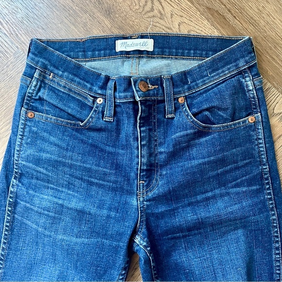 Madewell 9” High Riser Super Skinny Crop Denim Blue Jeans 27 - Picture 5 of 8